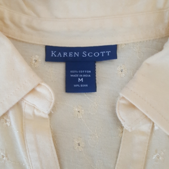 🔴EVERYTHING MUST GO🔴 Karen Scott Button Down Tank Top - Picture 2 of 3